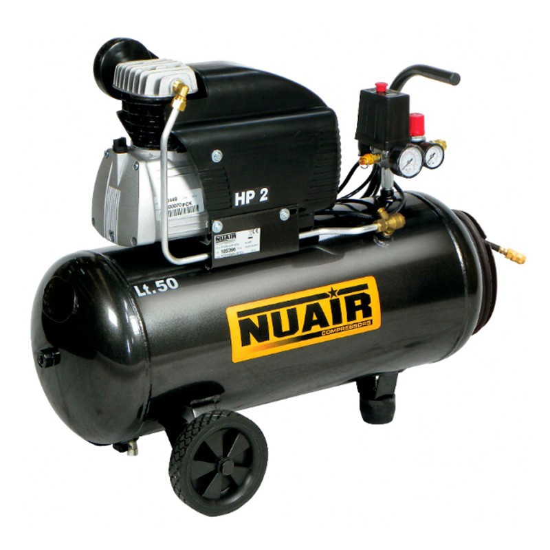 COMPRESOR FC2/50 CM2 TECH NUAIR FCDC404L - POTENCIA 2 HP,  CALDERA 50 LTS,  PRESION 8 BAR,|REFERENCIA FABRICA FCDC404LEV553